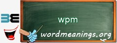 WordMeaning blackboard for wpm